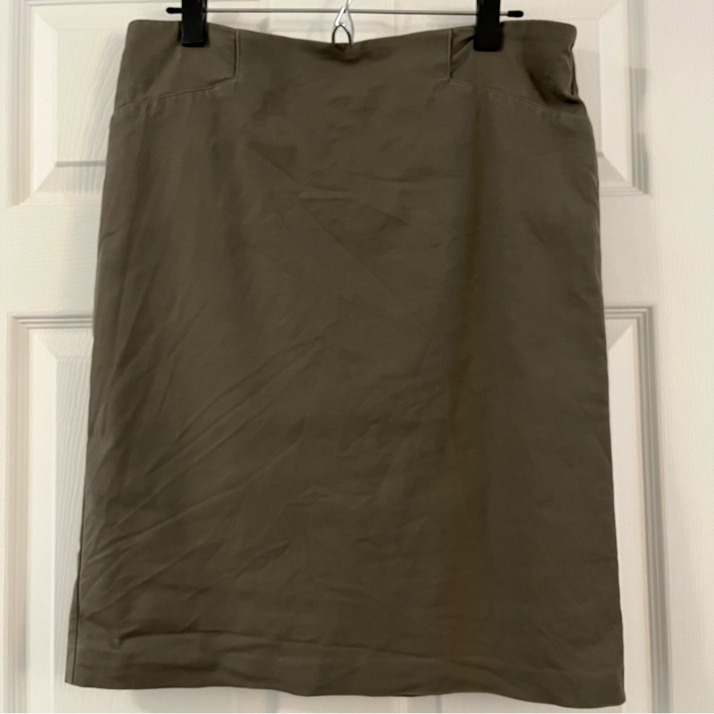 olive green pencil skirt